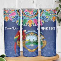 Pura Vida Costa Rica Personalized Skinny Tumbler Oxcart Ornate Inspired - Wonder Print Shop
