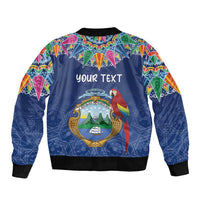 Pura Vida Costa Rica Personalized Sleeve Zip Bomber Jacket Oxcart Ornate Inspired - Wonder Print Shop