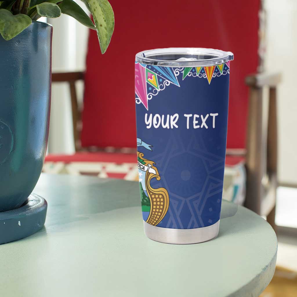 Pura Vida Costa Rica Personalized Tumbler Cup Oxcart Ornate Inspired - Wonder Print Shop