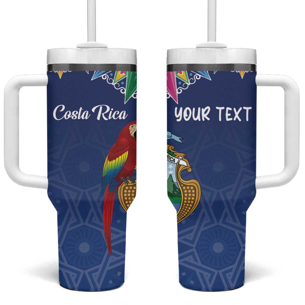 Pura Vida Costa Rica Personalized Tumbler With Handle Oxcart Ornate Inspired - Wonder Print Shop