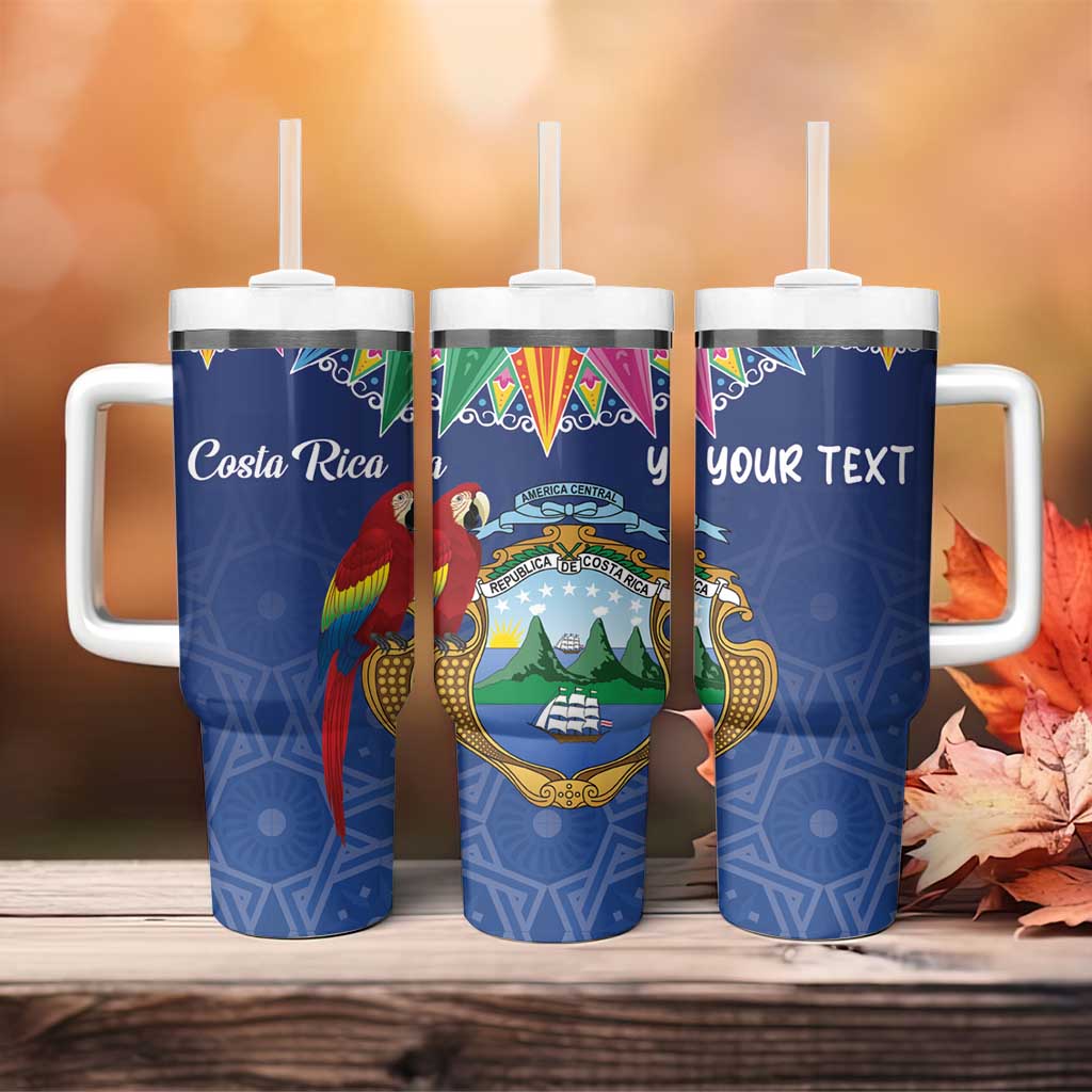 Pura Vida Costa Rica Personalized Tumbler With Handle Oxcart Ornate Inspired - Wonder Print Shop