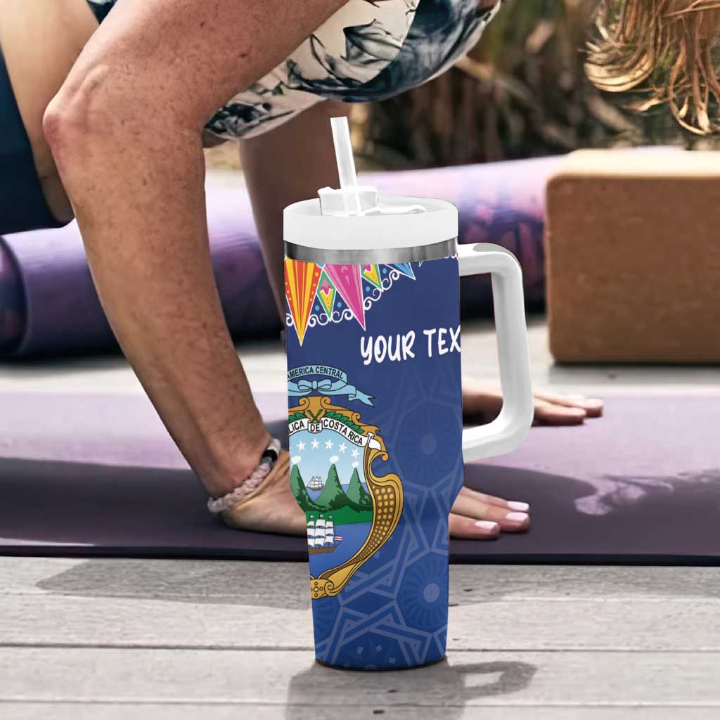 Pura Vida Costa Rica Personalized Tumbler With Handle Oxcart Ornate Inspired - Wonder Print Shop