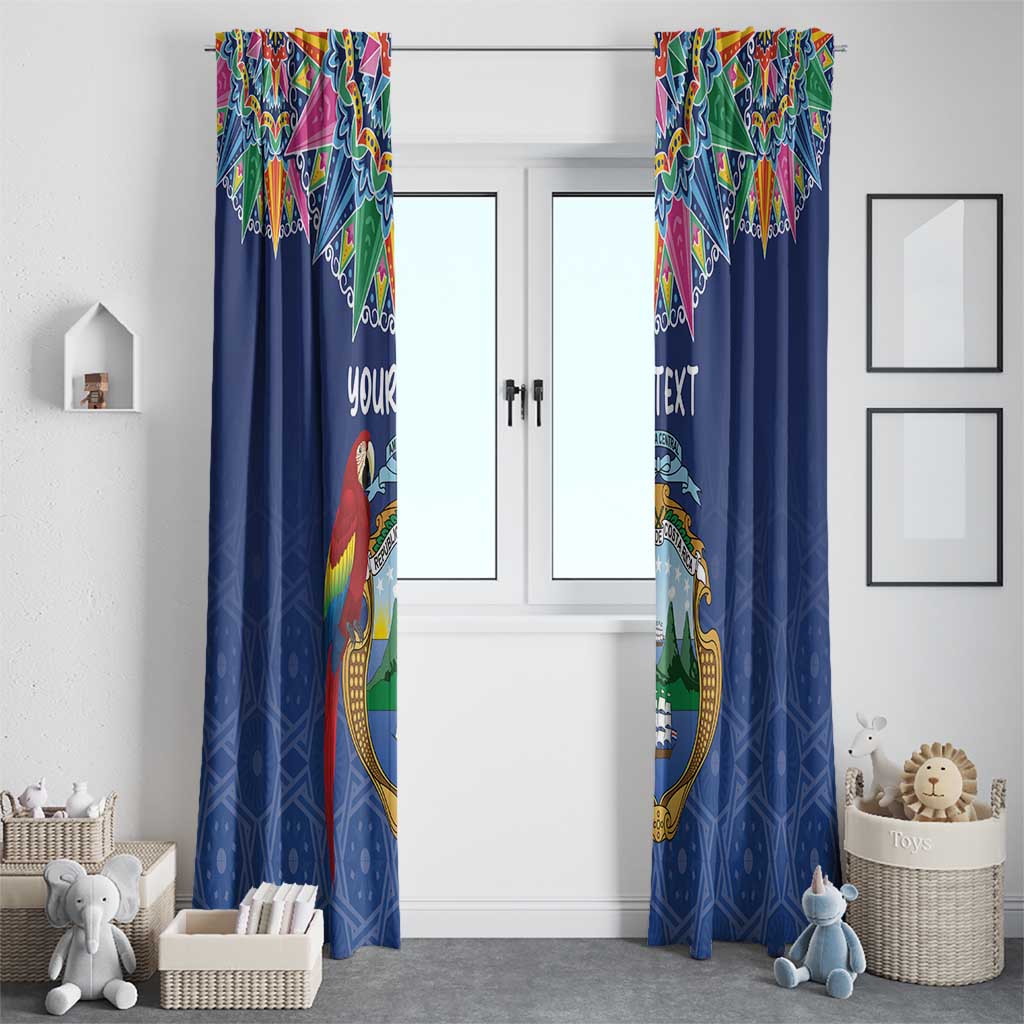 Pura Vida Costa Rica Personalized Window Curtain Oxcart Ornate Inspired - Wonder Print Shop