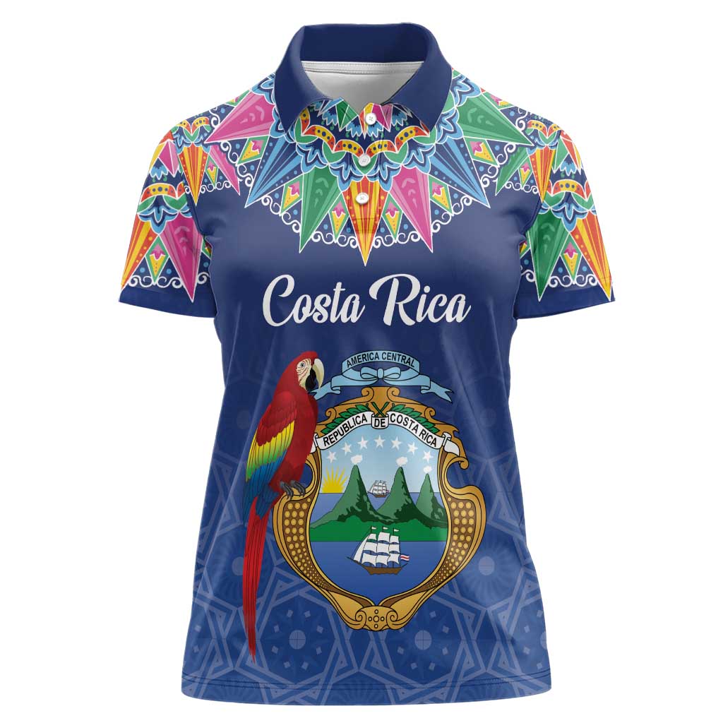 Pura Vida Costa Rica Personalized Women Polo Shirt Oxcart Ornate Inspired - Wonder Print Shop