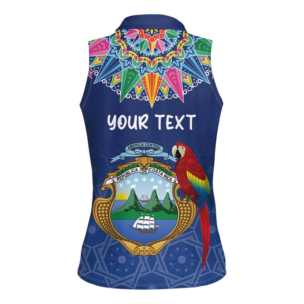 Pura Vida Costa Rica Personalized Women Sleeveless Polo Shirt Oxcart Ornate Inspired - Wonder Print Shop