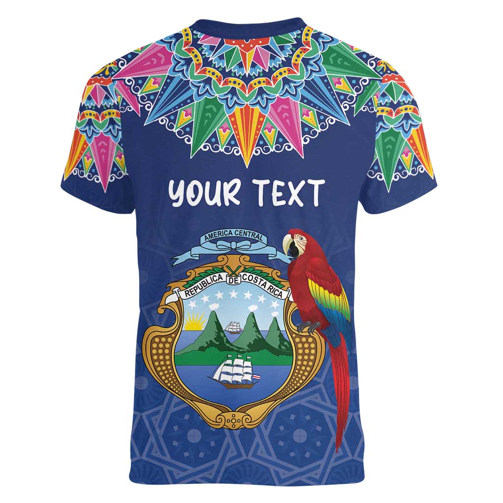 Pura Vida Costa Rica Personalized Women V-Neck T-Shirt Oxcart Ornate Inspired - Wonder Print Shop