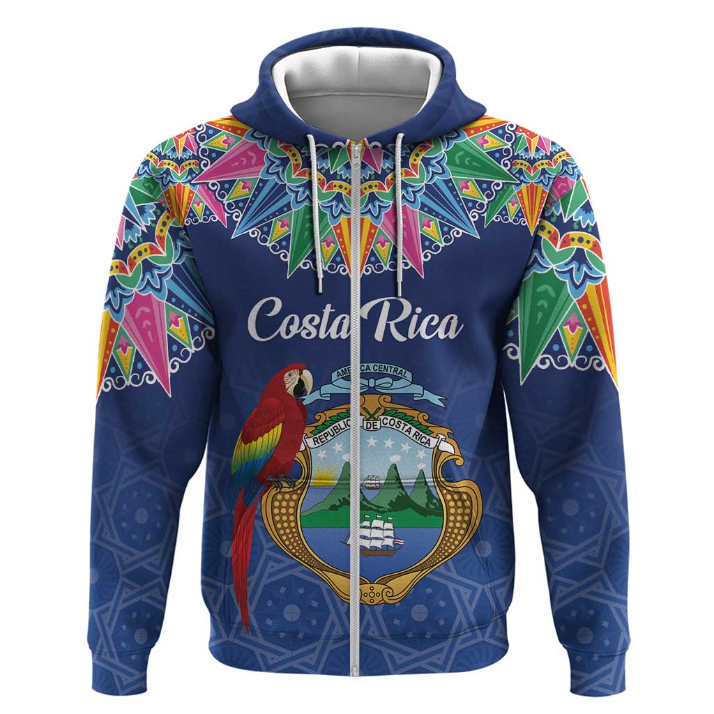 Pura Vida Costa Rica Personalized Zip Hoodie Oxcart Ornate Inspired - Wonder Print Shop