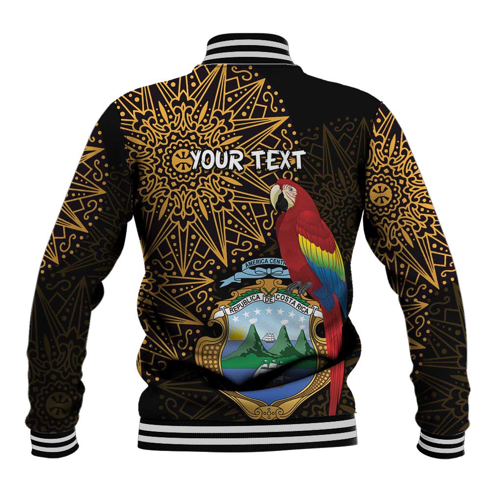 Pura Vida Costa Rica Personalized Baseball Jacket Oxcart Ornate Inspired Gold Pattern - Wonder Print Shop
