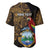 Pura Vida Costa Rica Personalized Baseball Jersey Oxcart Ornate Inspired Gold Pattern - Wonder Print Shop