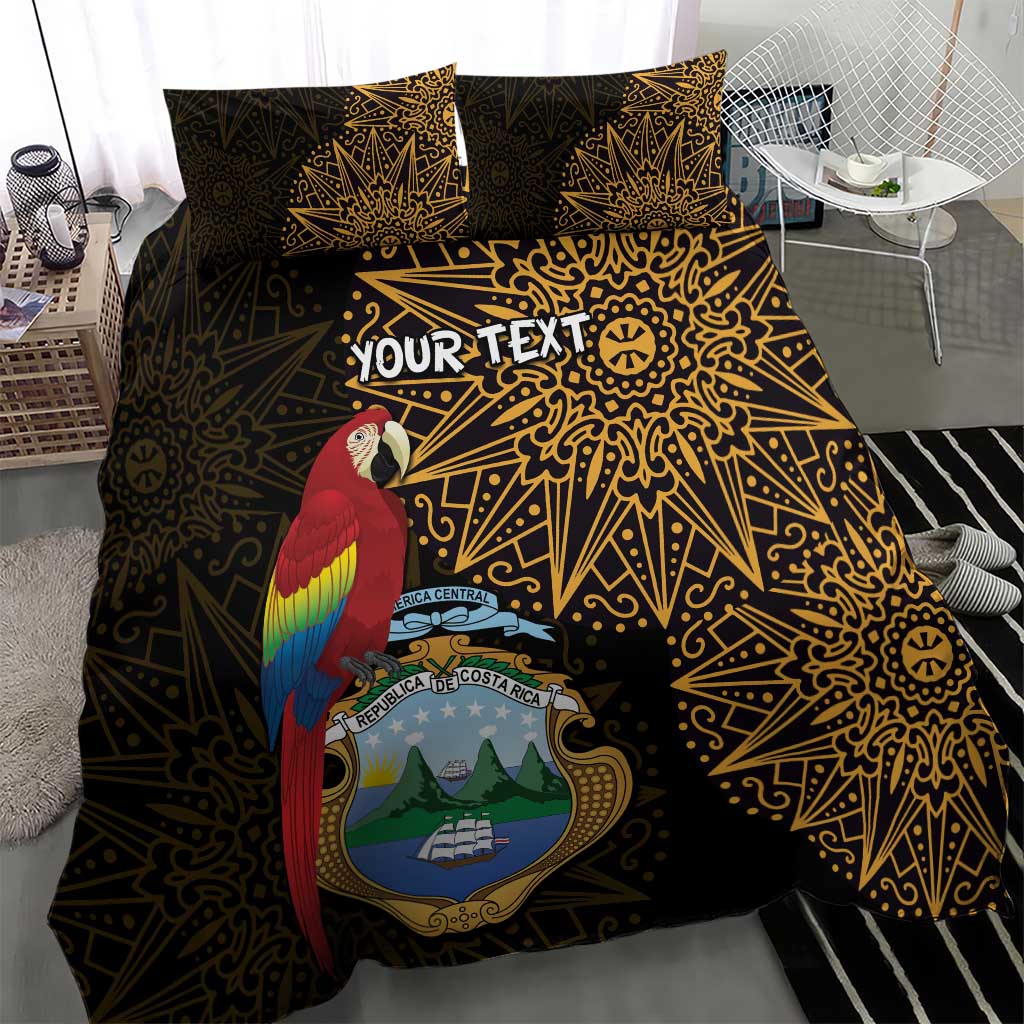 Pura Vida Costa Rica Personalized Bedding Set Oxcart Ornate Inspired Gold Pattern - Wonder Print Shop
