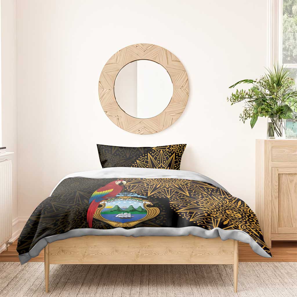 Pura Vida Costa Rica Personalized Bedding Set Oxcart Ornate Inspired Gold Pattern - Wonder Print Shop