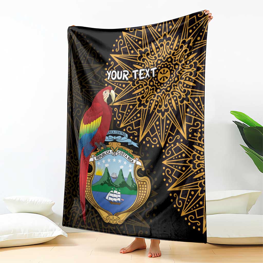 Pura Vida Costa Rica Personalized Blanket Oxcart Ornate Inspired Gold Pattern - Wonder Print Shop