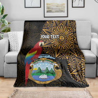 Pura Vida Costa Rica Personalized Blanket Oxcart Ornate Inspired Gold Pattern - Wonder Print Shop