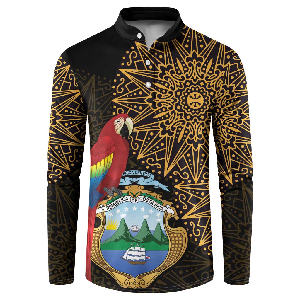 Pura Vida Costa Rica Personalized Button Sweatshirt Oxcart Ornate Inspired Gold Pattern - Wonder Print Shop