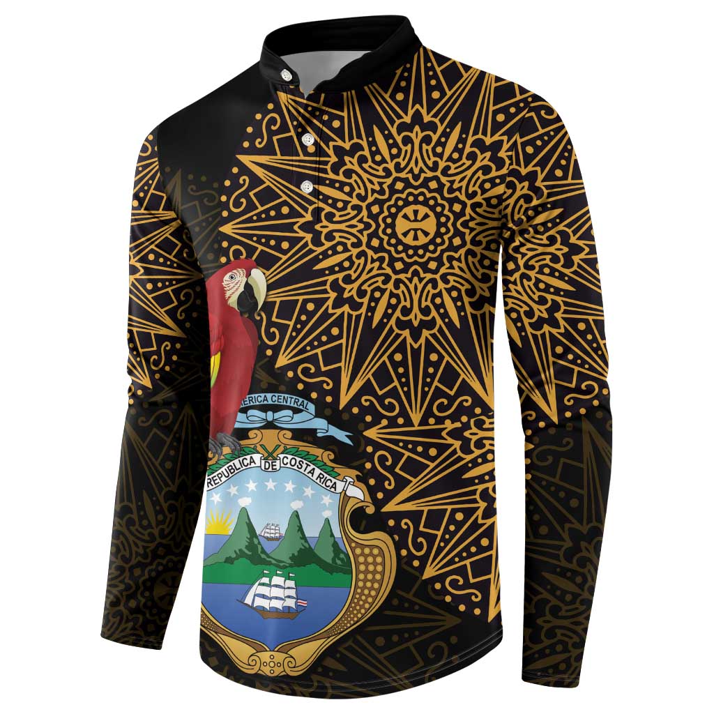 Pura Vida Costa Rica Personalized Button Sweatshirt Oxcart Ornate Inspired Gold Pattern - Wonder Print Shop