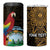 Pura Vida Costa Rica Personalized 4 in 1 Can Cooler Tumbler Oxcart Ornate Inspired Gold Pattern - Wonder Print Shop