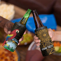 Pura Vida Costa Rica Personalized 4 in 1 Can Cooler Tumbler Oxcart Ornate Inspired Gold Pattern - Wonder Print Shop