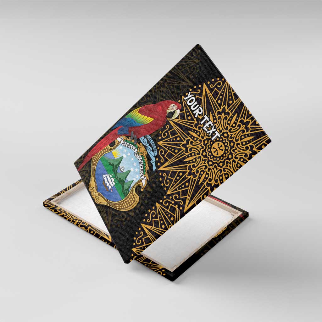 Pura Vida Costa Rica Personalized Canvas Wall Art Oxcart Ornate Inspired Gold Pattern - Wonder Print Shop