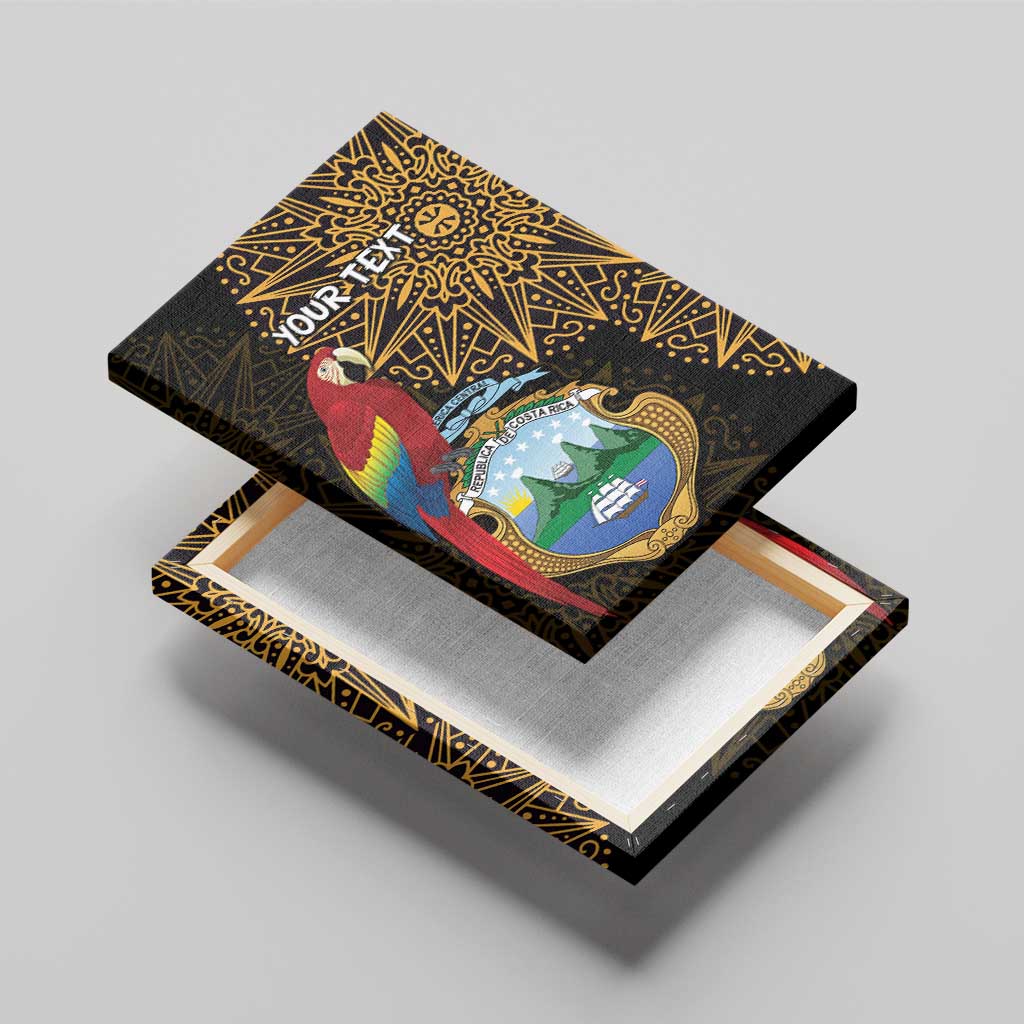 Pura Vida Costa Rica Personalized Canvas Wall Art Oxcart Ornate Inspired Gold Pattern - Wonder Print Shop