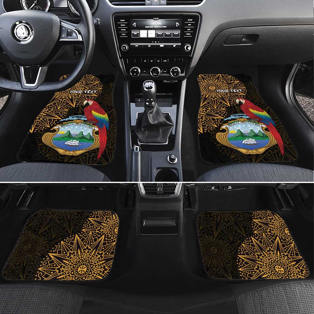 Pura Vida Costa Rica Personalized Car Mats Oxcart Ornate Inspired Gold Pattern - Wonder Print Shop