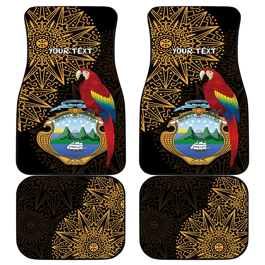 Pura Vida Costa Rica Personalized Car Mats Oxcart Ornate Inspired Gold Pattern - Wonder Print Shop