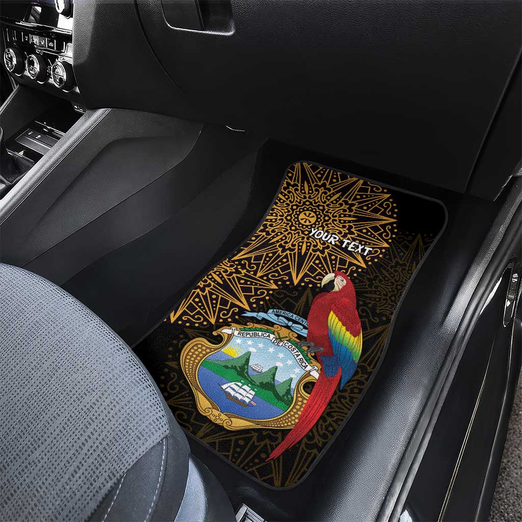 Pura Vida Costa Rica Personalized Car Mats Oxcart Ornate Inspired Gold Pattern - Wonder Print Shop