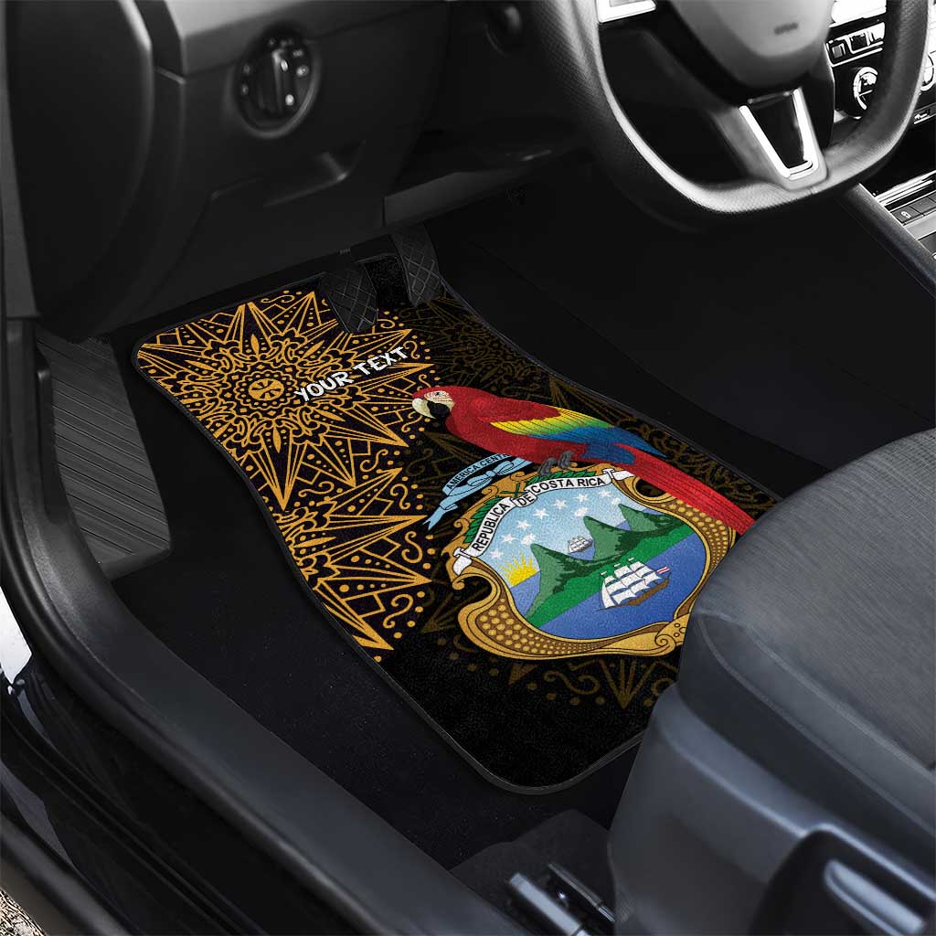 Pura Vida Costa Rica Personalized Car Mats Oxcart Ornate Inspired Gold Pattern - Wonder Print Shop