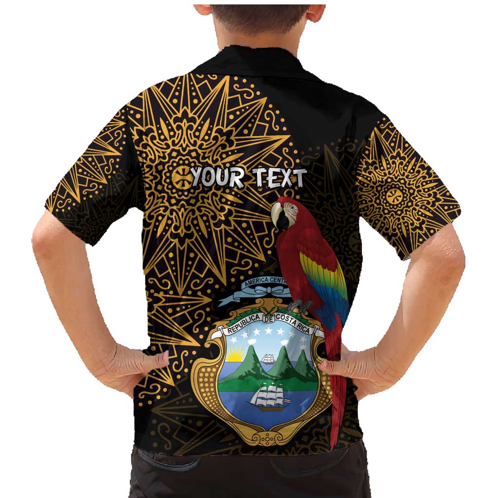 Pura Vida Costa Rica Personalized Family Matching Mermaid Dress and Hawaiian Shirt Oxcart Ornate Inspired Gold Pattern - Wonder Print Shop