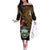 Pura Vida Costa Rica Personalized Family Matching Off The Shoulder Long Sleeve Dress and Hawaiian Shirt Oxcart Ornate Inspired Gold Pattern - Wonder Print Shop