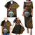 Pura Vida Costa Rica Personalized Family Matching Puletasi and Hawaiian Shirt Oxcart Ornate Inspired Gold Pattern - Wonder Print Shop