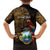Pura Vida Costa Rica Personalized Family Matching Short Sleeve Bodycon Dress and Hawaiian Shirt Oxcart Ornate Inspired Gold Pattern - Wonder Print Shop