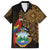 Pura Vida Costa Rica Personalized Family Matching Short Sleeve Bodycon Dress and Hawaiian Shirt Oxcart Ornate Inspired Gold Pattern - Wonder Print Shop