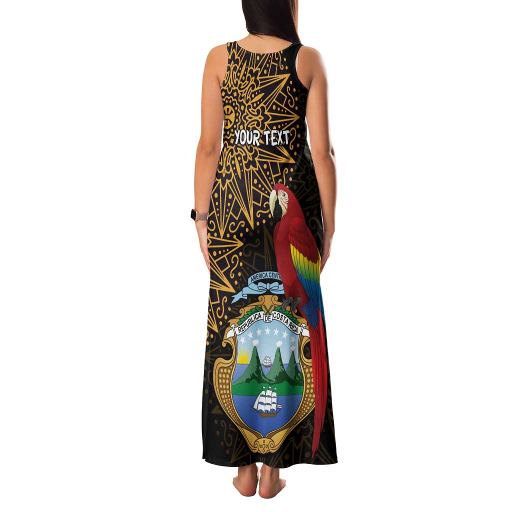 Pura Vida Costa Rica Personalized Family Matching Tank Maxi Dress and Hawaiian Shirt Oxcart Ornate Inspired Gold Pattern - Wonder Print Shop