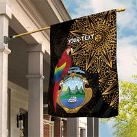 Pura Vida Costa Rica Personalized Garden Flag Oxcart Ornate Inspired Gold Pattern - Wonder Print Shop