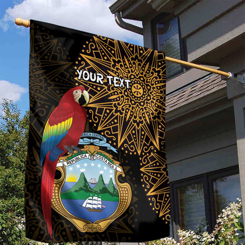 Pura Vida Costa Rica Personalized Garden Flag Oxcart Ornate Inspired Gold Pattern - Wonder Print Shop