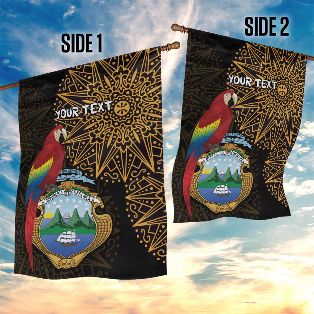 Pura Vida Costa Rica Personalized Garden Flag Oxcart Ornate Inspired Gold Pattern - Wonder Print Shop