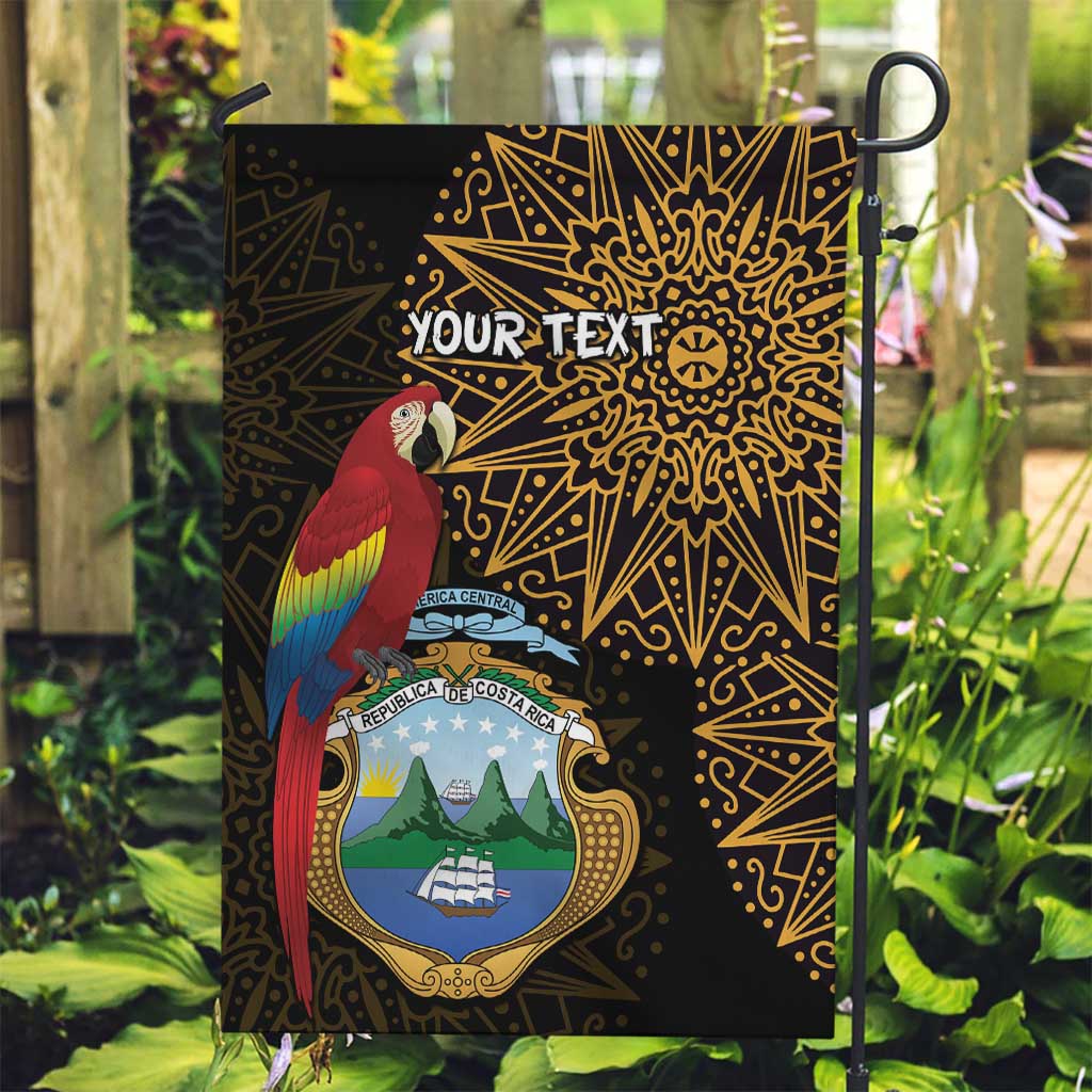 Pura Vida Costa Rica Personalized Garden Flag Oxcart Ornate Inspired Gold Pattern - Wonder Print Shop