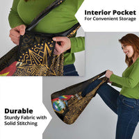 Pura Vida Costa Rica Personalized Grocery Bag Oxcart Ornate Inspired Gold Pattern - Wonder Print Shop