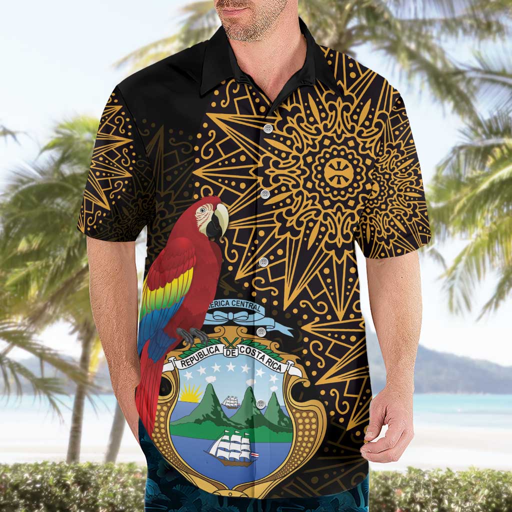 Pura Vida Costa Rica Personalized Hawaiian Shirt Oxcart Ornate Inspired Gold Pattern - Wonder Print Shop