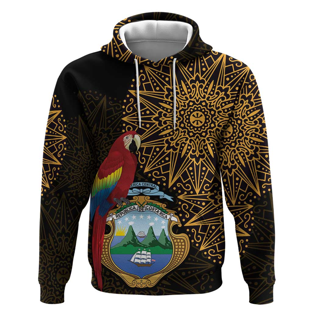 Pura Vida Costa Rica Personalized Hoodie Oxcart Ornate Inspired Gold Pattern - Wonder Print Shop