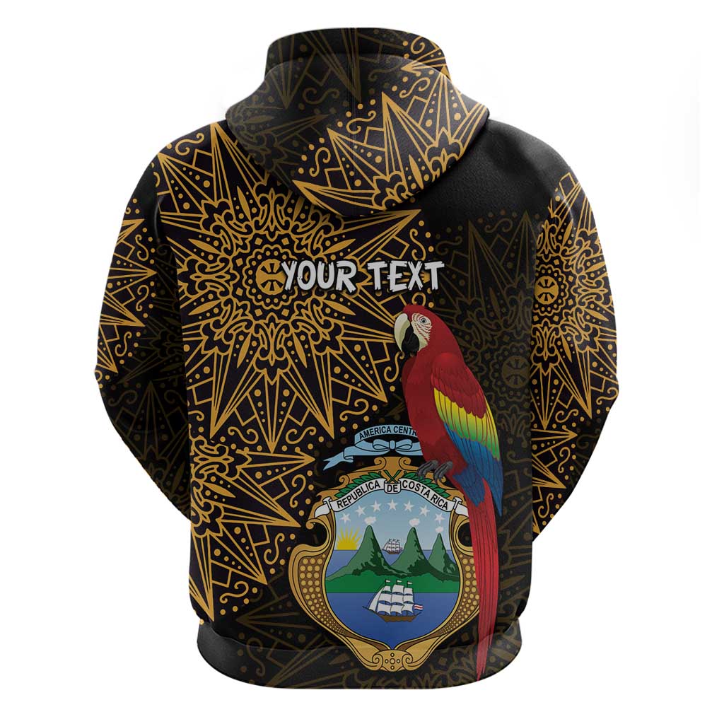 Pura Vida Costa Rica Personalized Hoodie Oxcart Ornate Inspired Gold Pattern - Wonder Print Shop