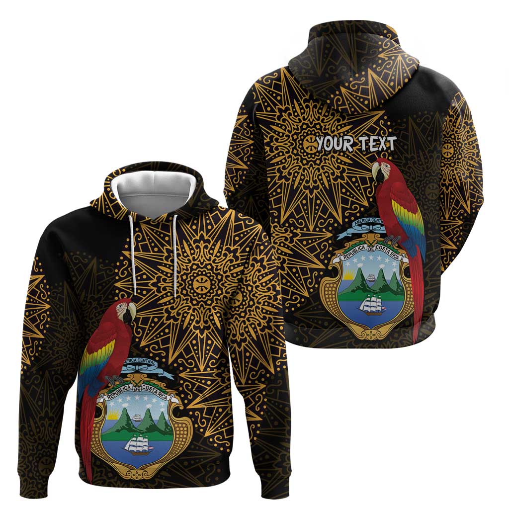 Pura Vida Costa Rica Personalized Hoodie Oxcart Ornate Inspired Gold Pattern - Wonder Print Shop