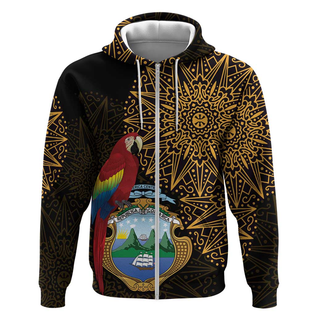 Pura Vida Costa Rica Personalized Hoodie Oxcart Ornate Inspired Gold Pattern - Wonder Print Shop