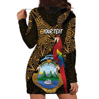 Pura Vida Costa Rica Personalized Hoodie Dress Oxcart Ornate Inspired Gold Pattern - Wonder Print Shop