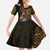 Pura Vida Costa Rica Personalized Kid Short Sleeve Dress Oxcart Ornate Inspired Gold Pattern - Wonder Print Shop