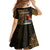 Pura Vida Costa Rica Personalized Kid Short Sleeve Dress Oxcart Ornate Inspired Gold Pattern - Wonder Print Shop