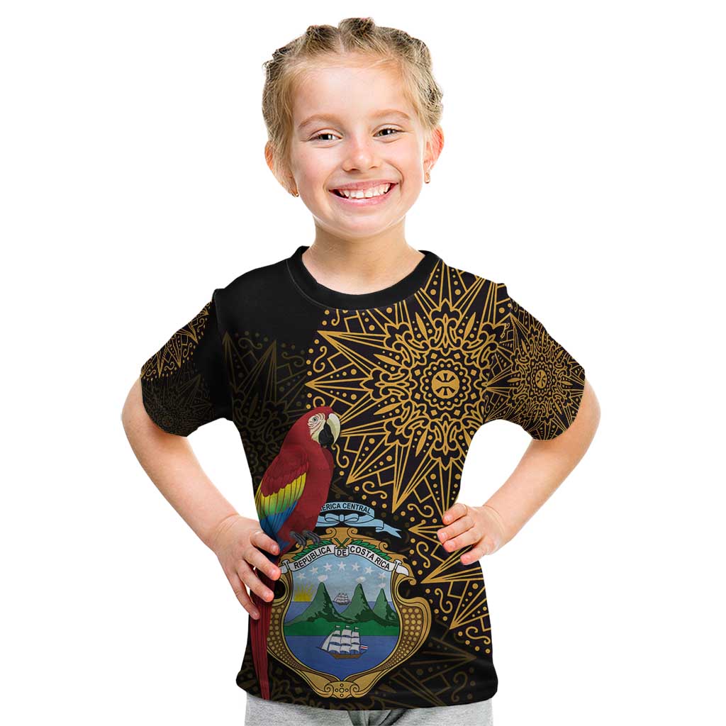 Pura Vida Costa Rica Personalized Kid T Shirt Oxcart Ornate Inspired Gold Pattern - Wonder Print Shop
