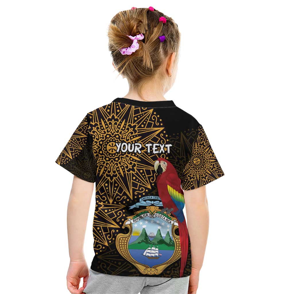 Pura Vida Costa Rica Personalized Kid T Shirt Oxcart Ornate Inspired Gold Pattern - Wonder Print Shop