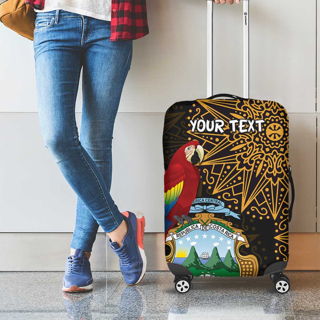 Pura Vida Costa Rica Personalized Luggage Cover Oxcart Ornate Inspired Gold Pattern - Wonder Print Shop