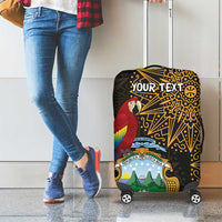 Pura Vida Costa Rica Personalized Luggage Cover Oxcart Ornate Inspired Gold Pattern - Wonder Print Shop